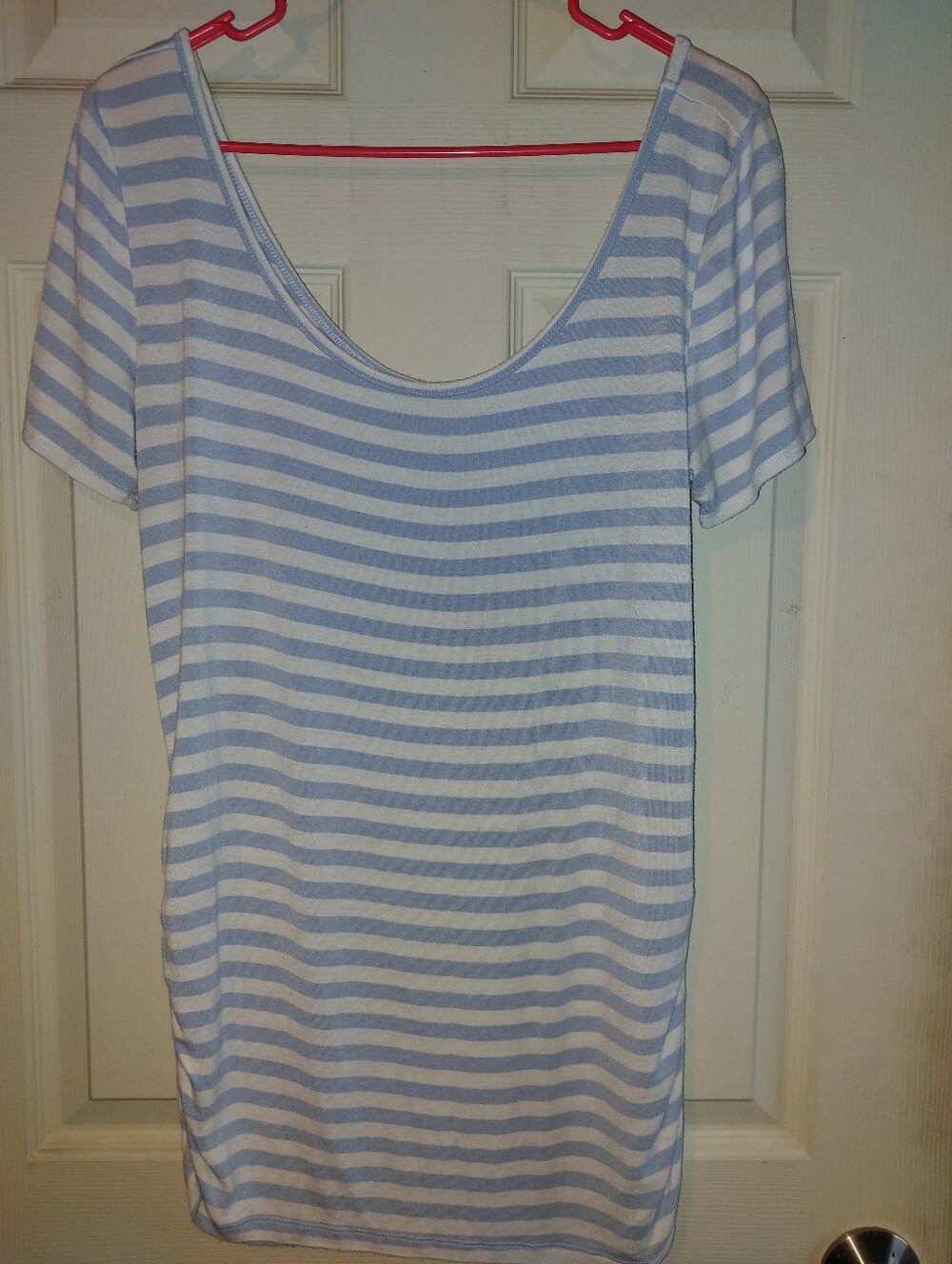 Maurices Large Striped Scoop Neck Womens Top